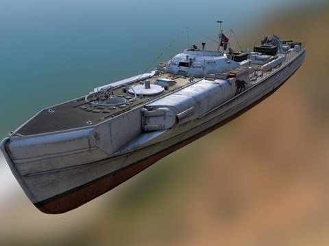  S-100鱼雷艇3d模型 