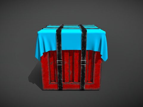  绝地求生补给箱3d模型 