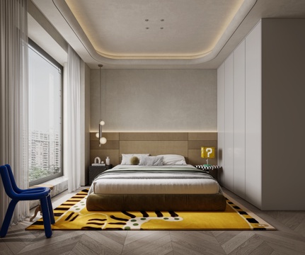  现代儿童房3d模型 