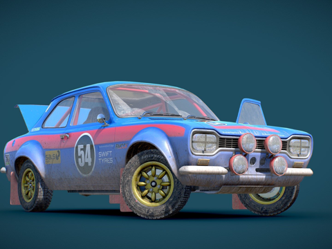  拉力赛轿车3d模型 