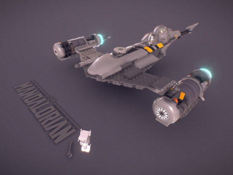  曼达洛人-乐高N1星际战斗机3d模型 