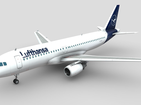  空客A320-200汉莎航空3d模型 