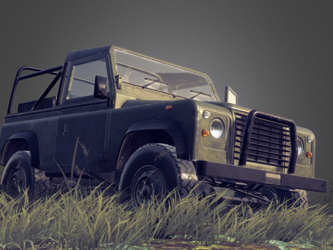  路虎卫士3d模型 