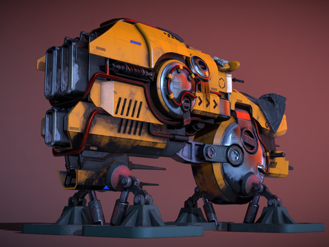  科幻悬浮自行车（服务中）3d模型 