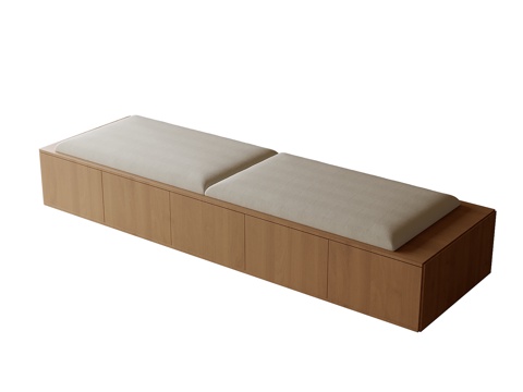  现代飘窗垫3d模型 