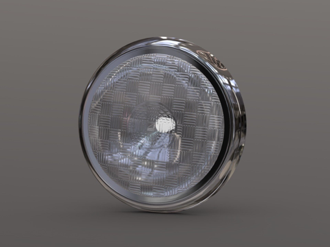  圆形头灯3d模型 