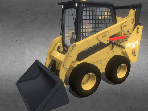  卡特彼勒滑移装载机3d模型 