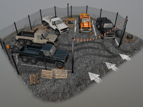  低多边形车辆迷你包4.33d模型 