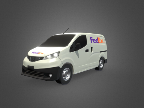  联邦快递货车3d模型 