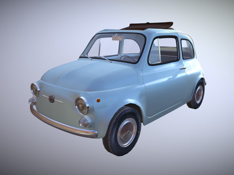  菲亚特新500F3d模型 