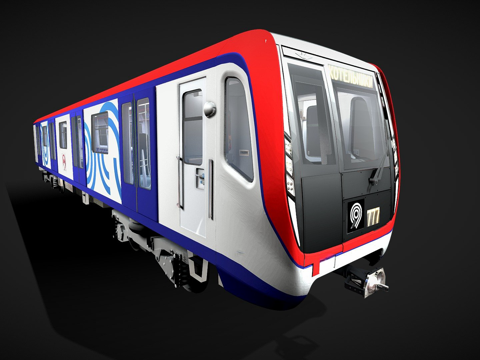  新莫斯科地铁车厢81-765系列3d模型 