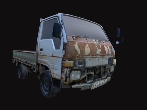  生锈卡车3d模型 