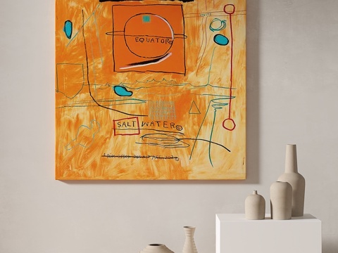  现代，简约，抽象，装饰画3d模型 