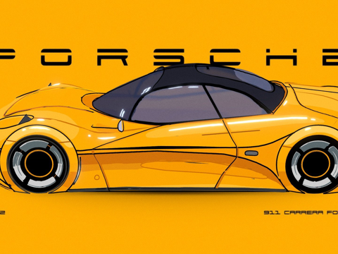  保时捷焦点3d模型 