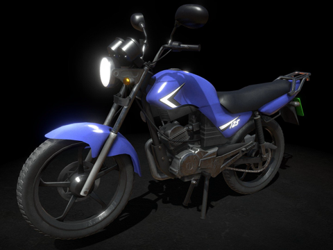  cc裸体摩托车3d模型 