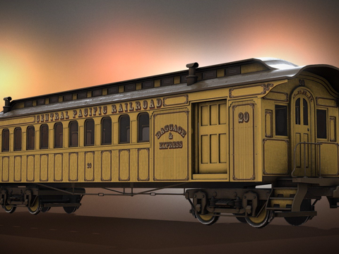  中央太平洋联合车厢3d模型 