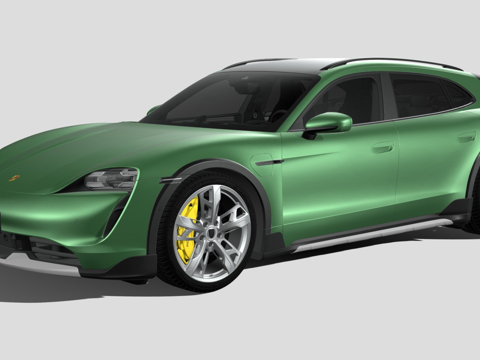  保时捷泰坎涡轮S跨界旅行车20213d模型 