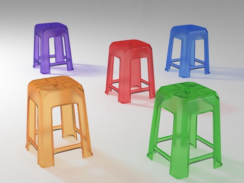  现代凳子3d模型 