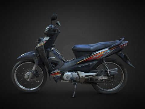  我的旧摩托车Supra Fi3d模型 