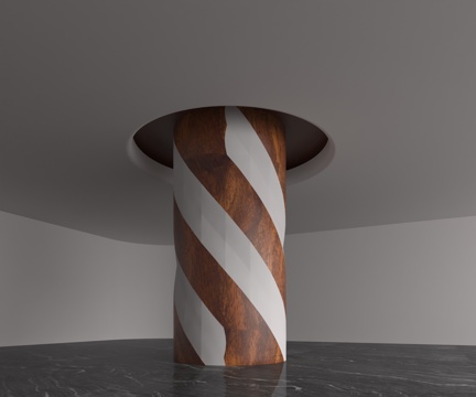  现代柱子3d模型 