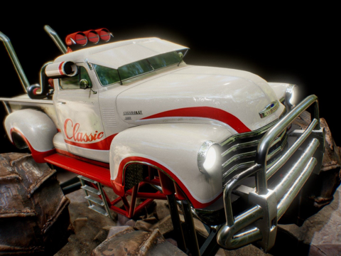  雪佛兰3100怪兽皮卡3d模型 