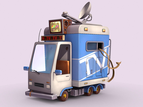  =电视新闻=车辆3d模型 