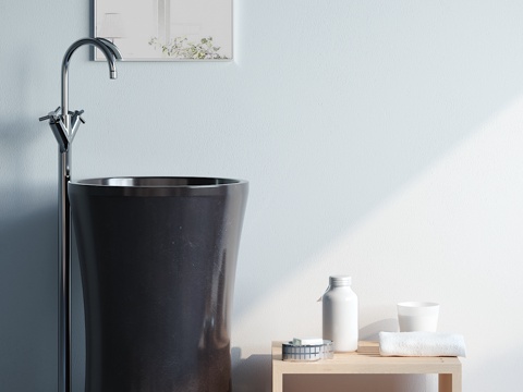  北欧洗手盆 浴室摆件组合3d模型 