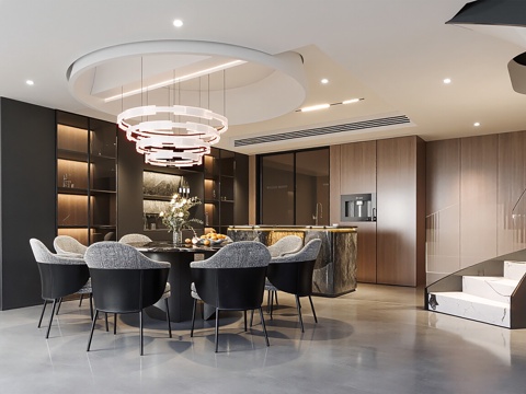  意式餐厅3d模型 