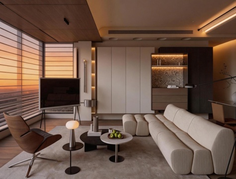  客厅 沙发 休闲椅 装饰柜3d模型3d模型 