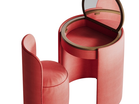  现代梳妆台组合3d模型 