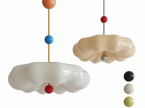 现代奶油吊灯 儿童吊灯su模型