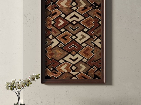  中古，复古，装饰画3d模型 