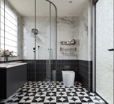 现代卫生间su模型