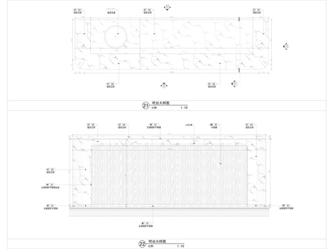 样板间吧台平面立面节点.cad施工图