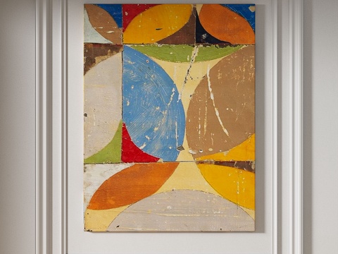  现代，复古，侘寂，中古风，抽象，挂画3d模型 