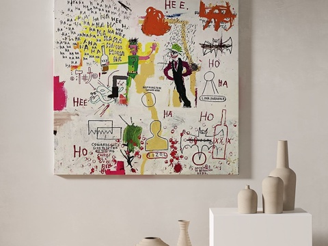  现代，简约，抽象，装饰画3d模型 