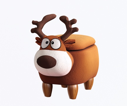 现代麋鹿凳子 换鞋凳 儿童坐凳 玩偶su模型