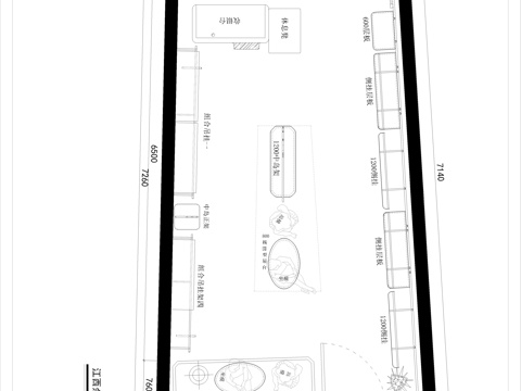 服装专卖店设计施工图cad施工图