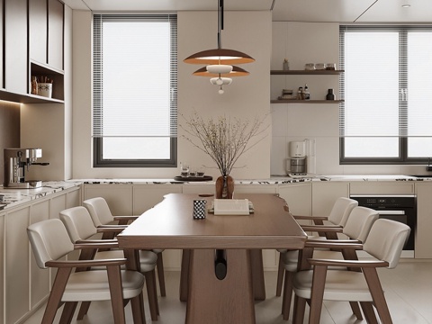  中古风餐厅3d模型 