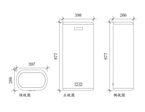 电热水炉 储水式热水器 速热热水器 即热热水器 电热热水器cad施工图