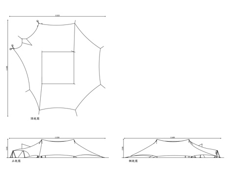 大帐篷 露营大帐篷 户外大型帐篷 工程帐篷 救灾帐篷cad施工图