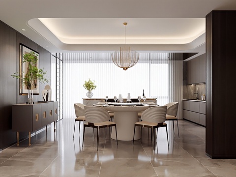  意式餐厅3d模型 