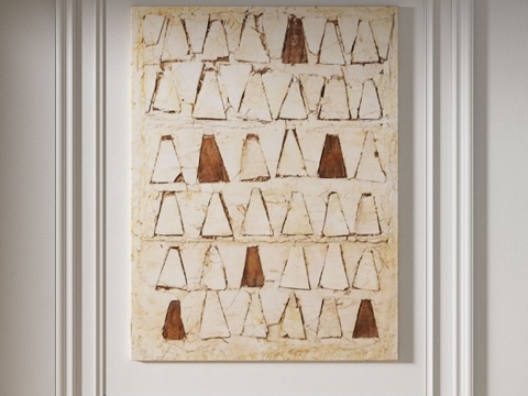  现代，复古，侘寂，中古风，抽象，挂画3d模型 