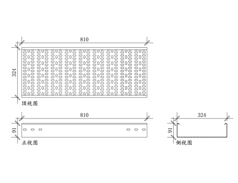 电缆支架 电缆托架 线缆支撑槽 电缆走线架 电缆托板cad施工图