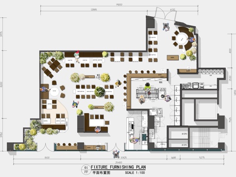 板前料理Omakase日式料理韩式料理平面布置图cad施工图