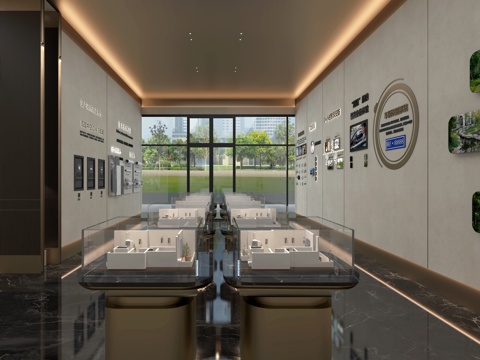  售楼部工艺工法展示 户模展台3d模型 