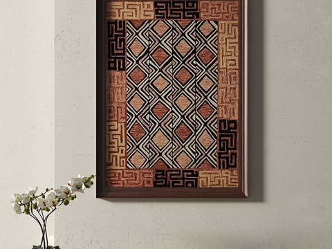  中古，复古，装饰画3d模型 