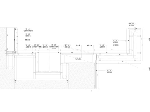 消防栓隐形石材门节点cad施工图