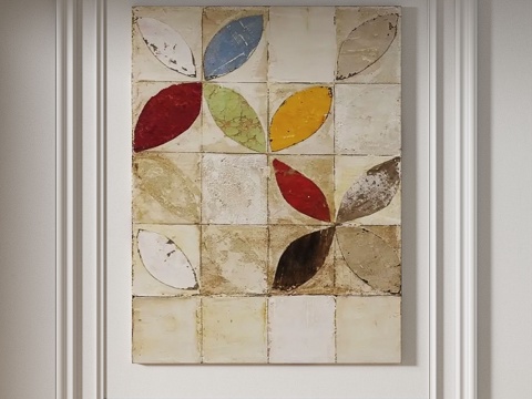  现代，复古，侘寂，中古风，抽象，挂画3d模型 