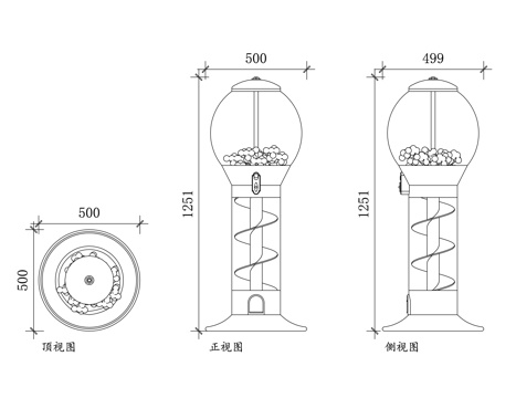 弹珠台 波子机 钢珠机 宾果球机 柏青哥cad施工图